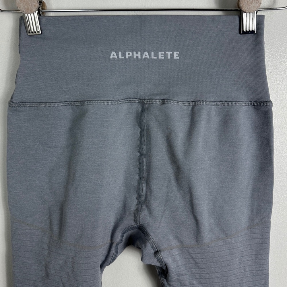 Alphalete Grey Compression Amplify Leggings Womens Size Medium Activewear Pants‎ - Picture 2 of 16